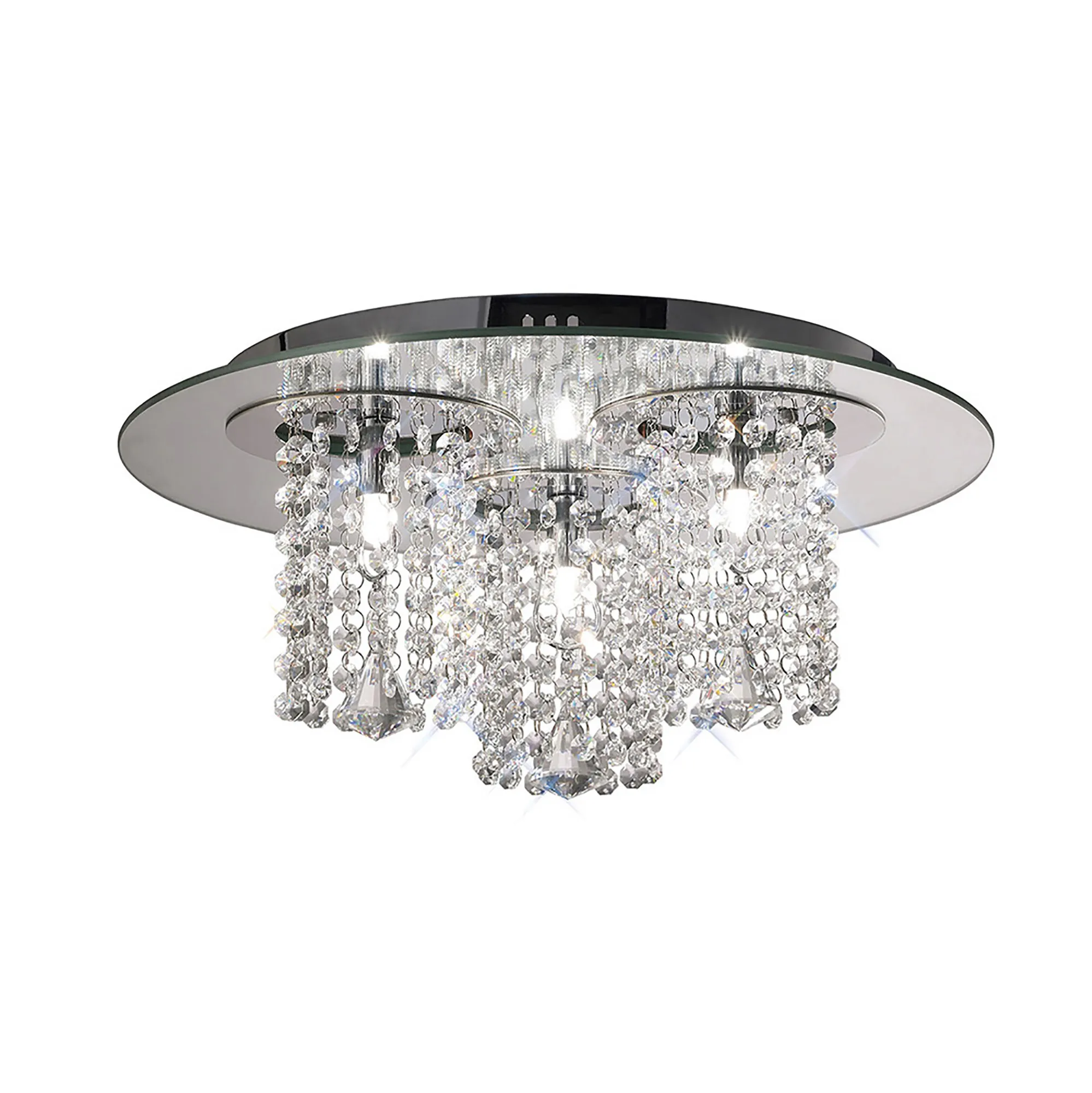 Pegasus Crystal Ceiling Lights Diyas Flush Crystal Fittings
